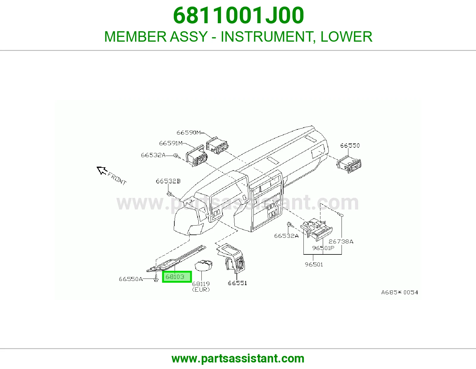 كمر طبلون تحت كامل 6811001J00