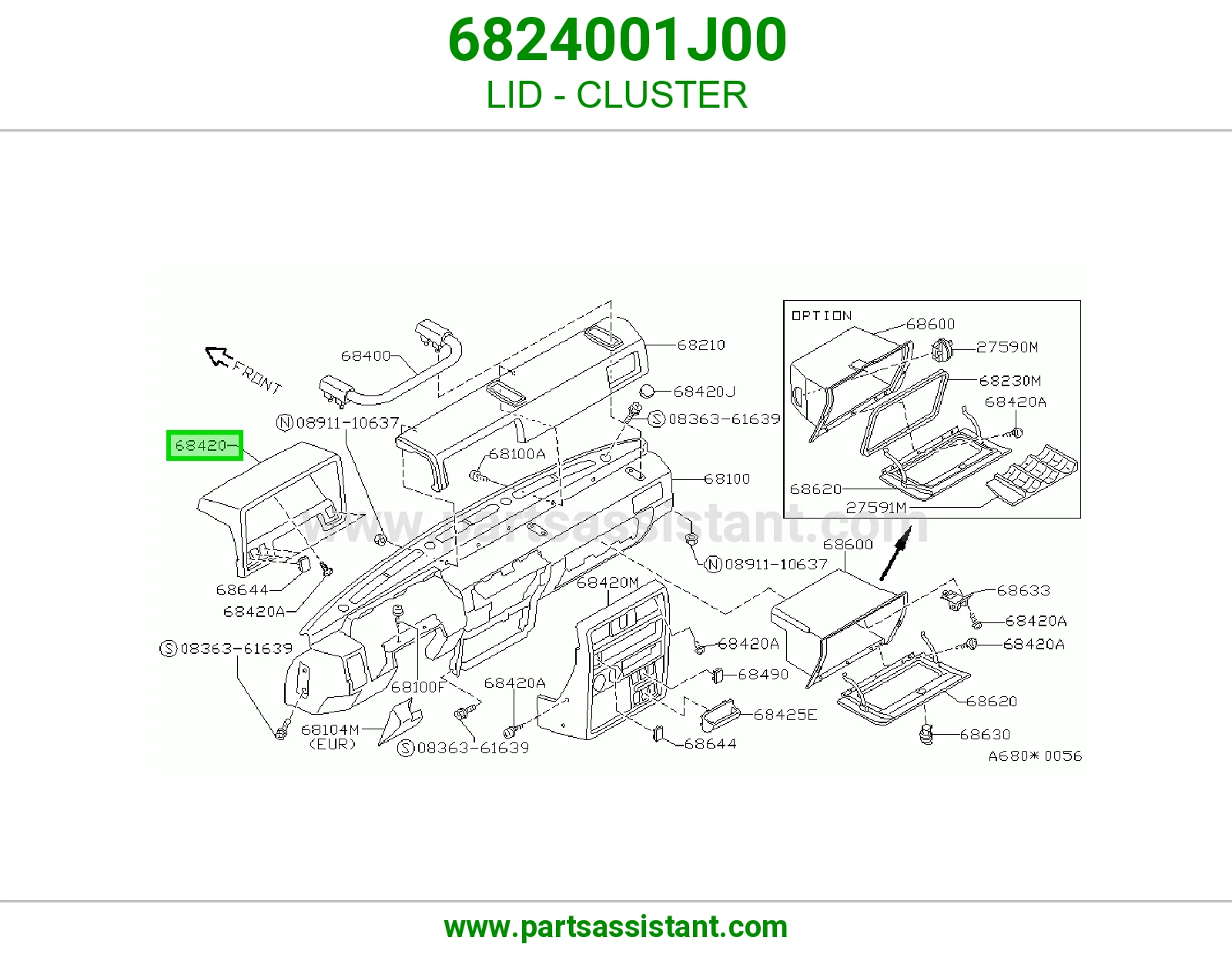 غطاء عداد 6824001J00