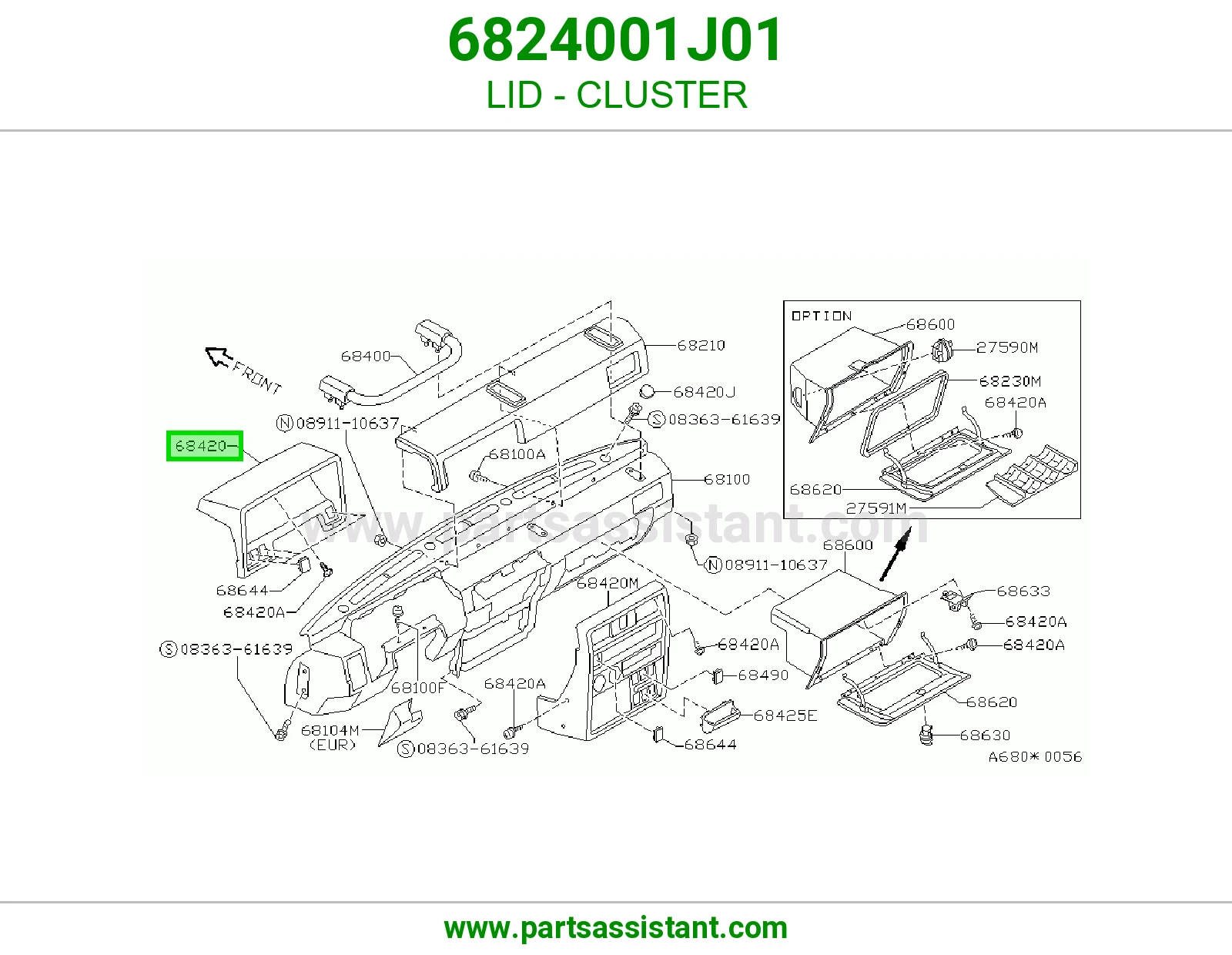 غطاء عداد 6824001J01