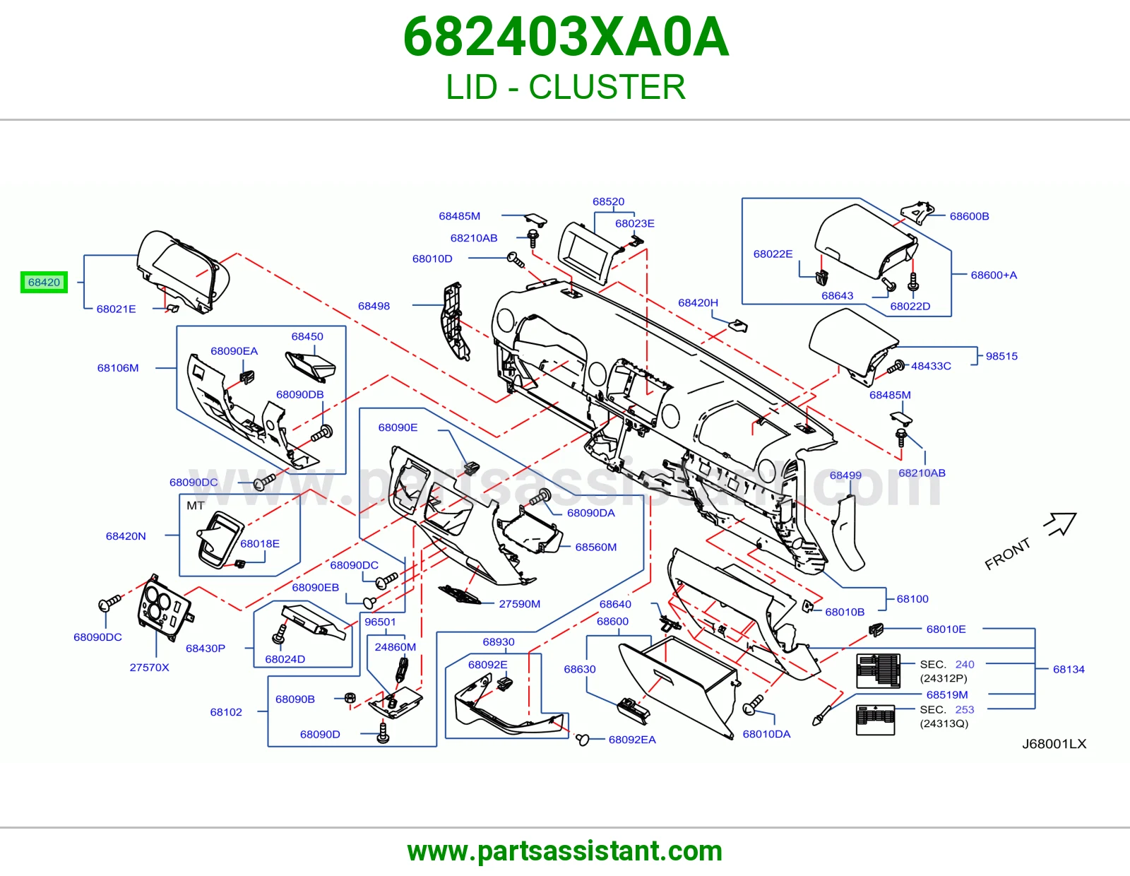 غطاء عداد 682403XA0A