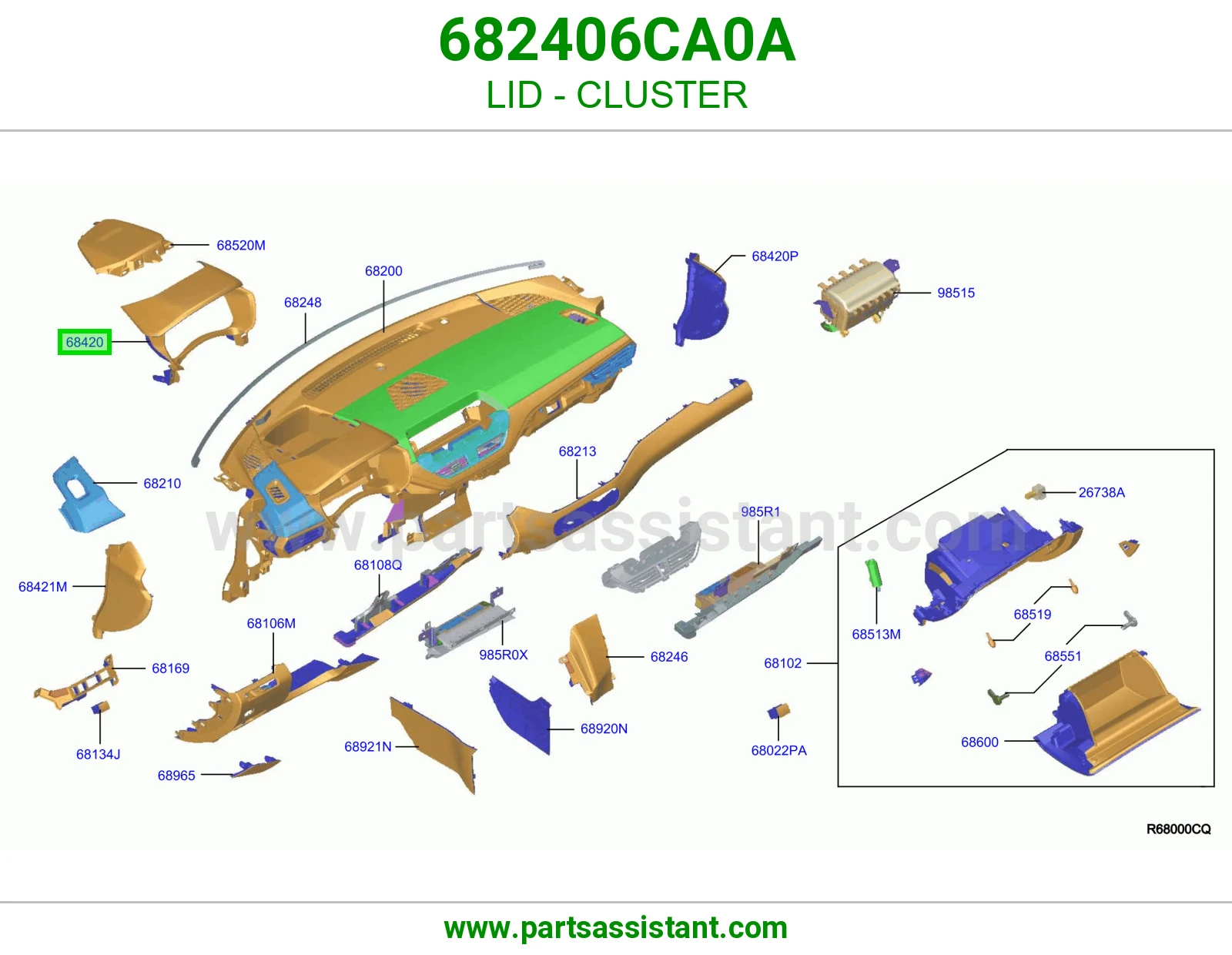 غطاء عداد 682406CA0A
