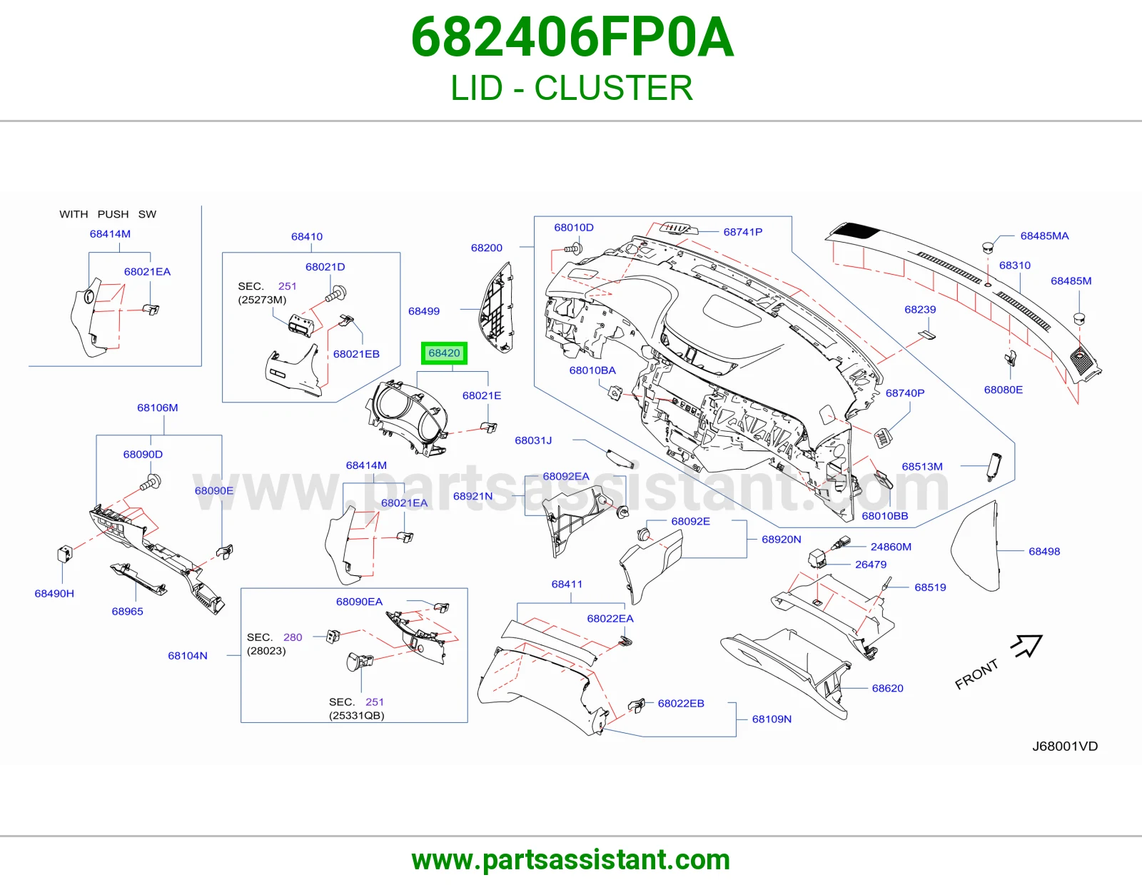 غطاء عداد 682406FP0A