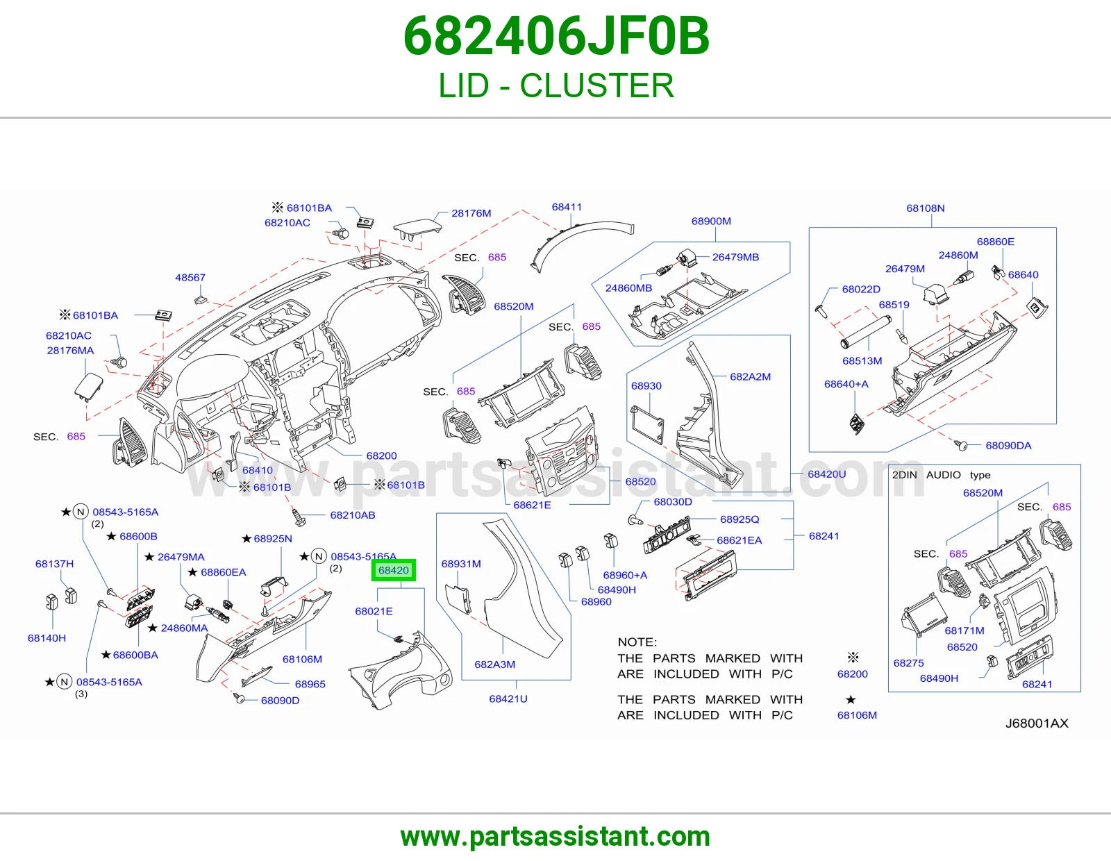 غطاء عداد 682406JF0B