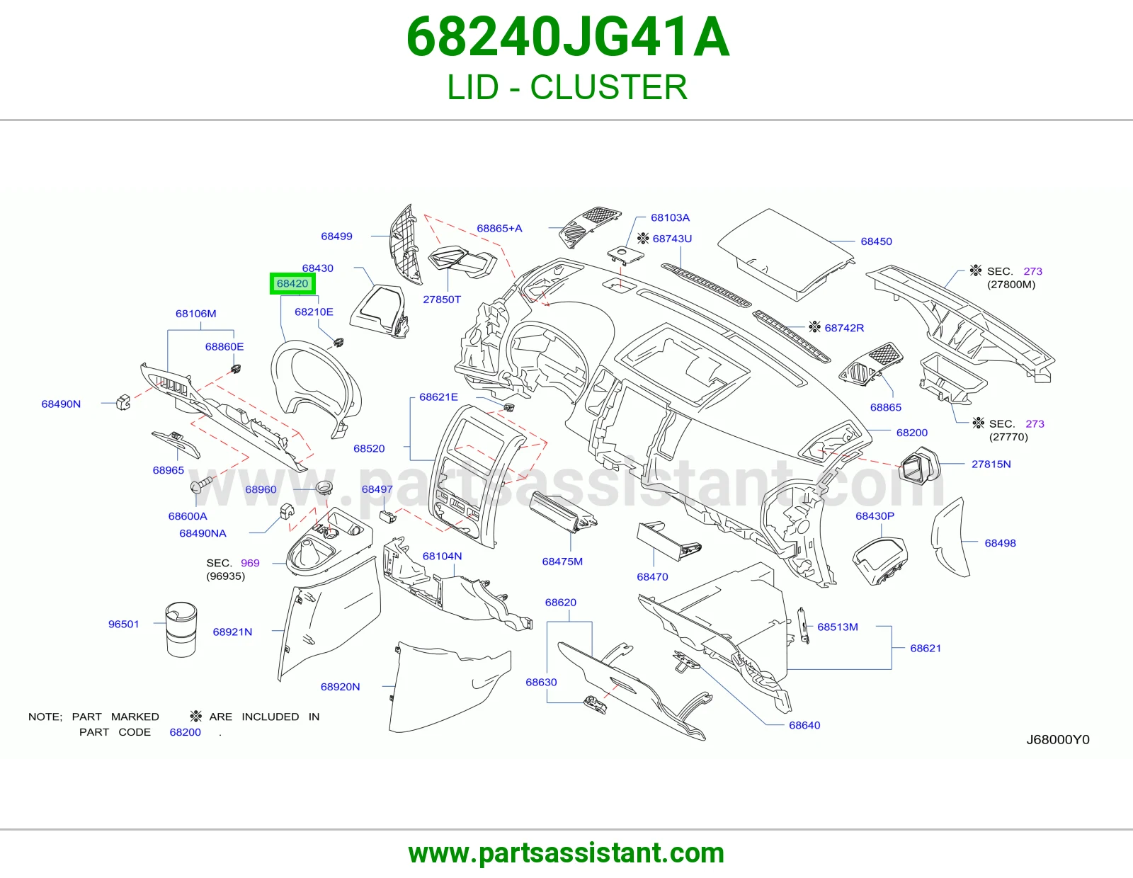 غطاء عداد 68240JG41A