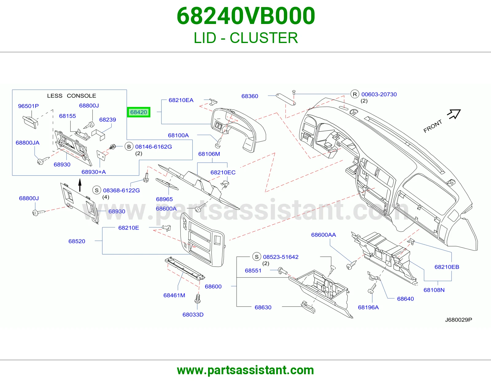 غطاء عداد 68240VB000