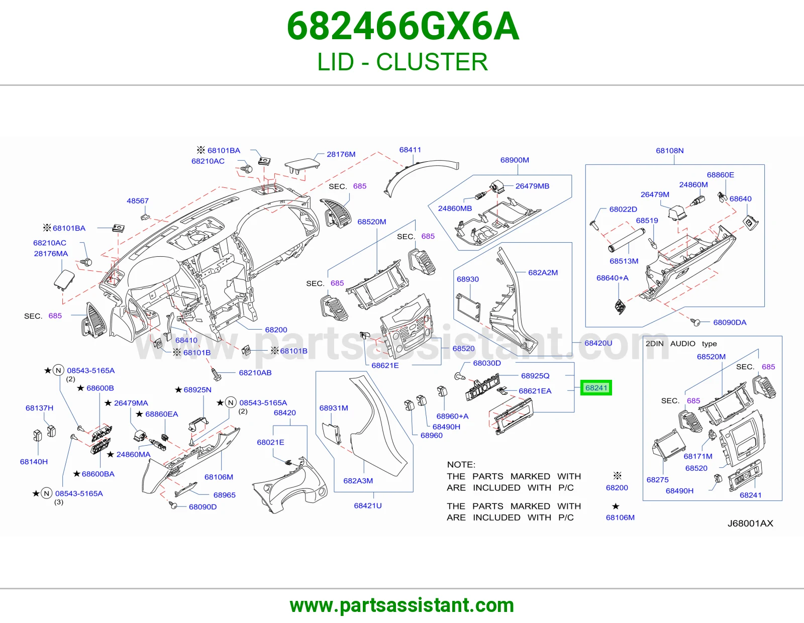 غطاء عداد 682466GX6A