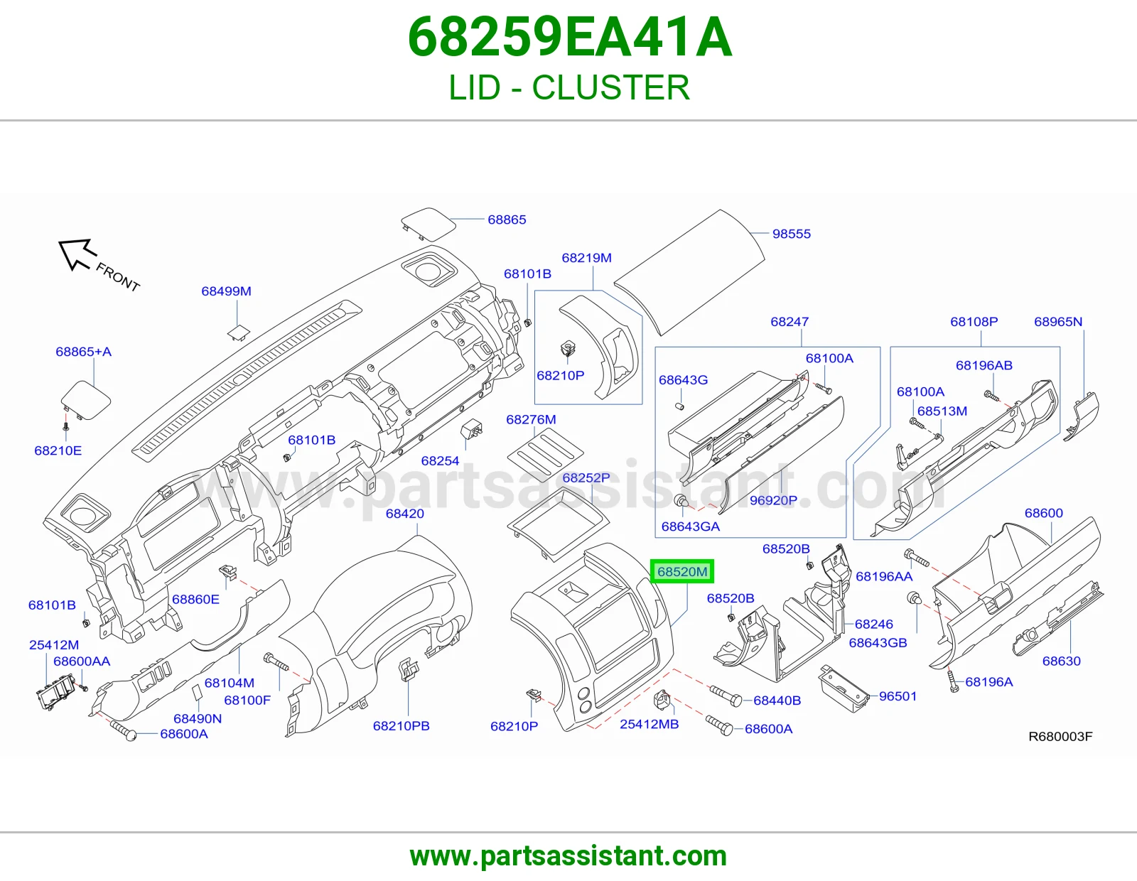 غطاء عداد 68259EA41A