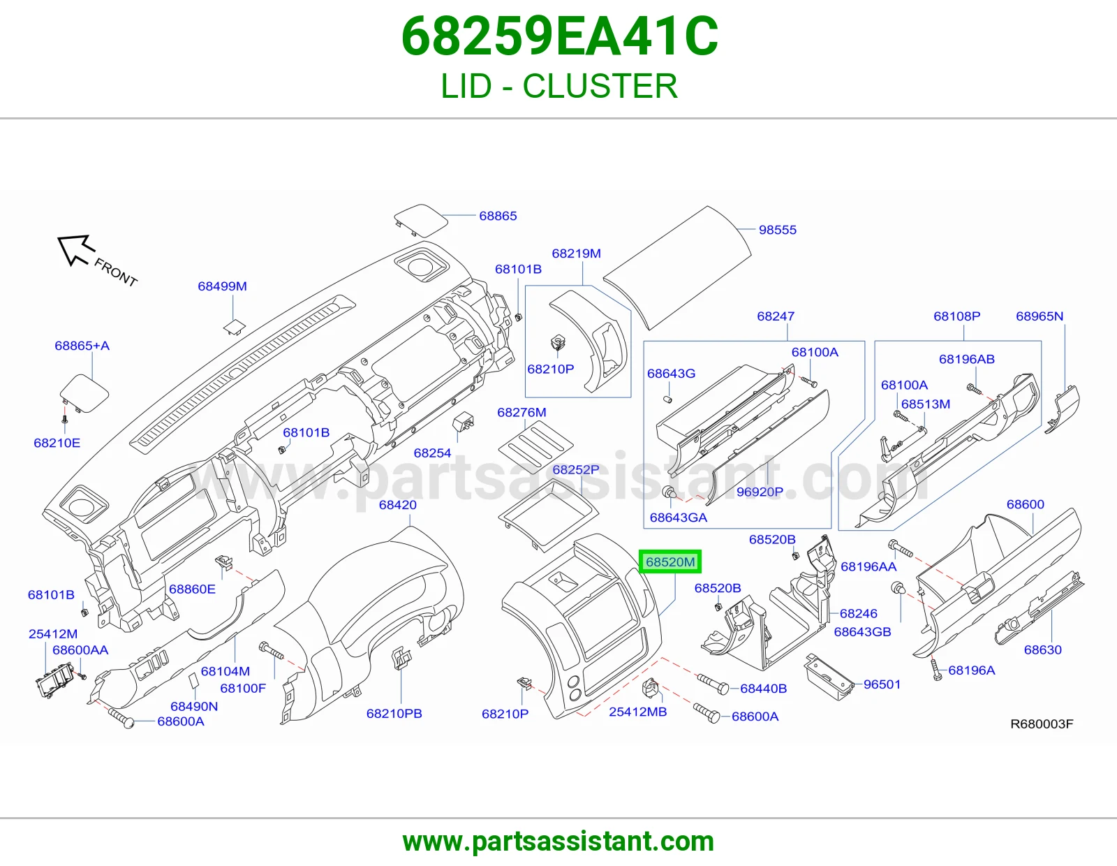 غطاء عداد 68259EA41C