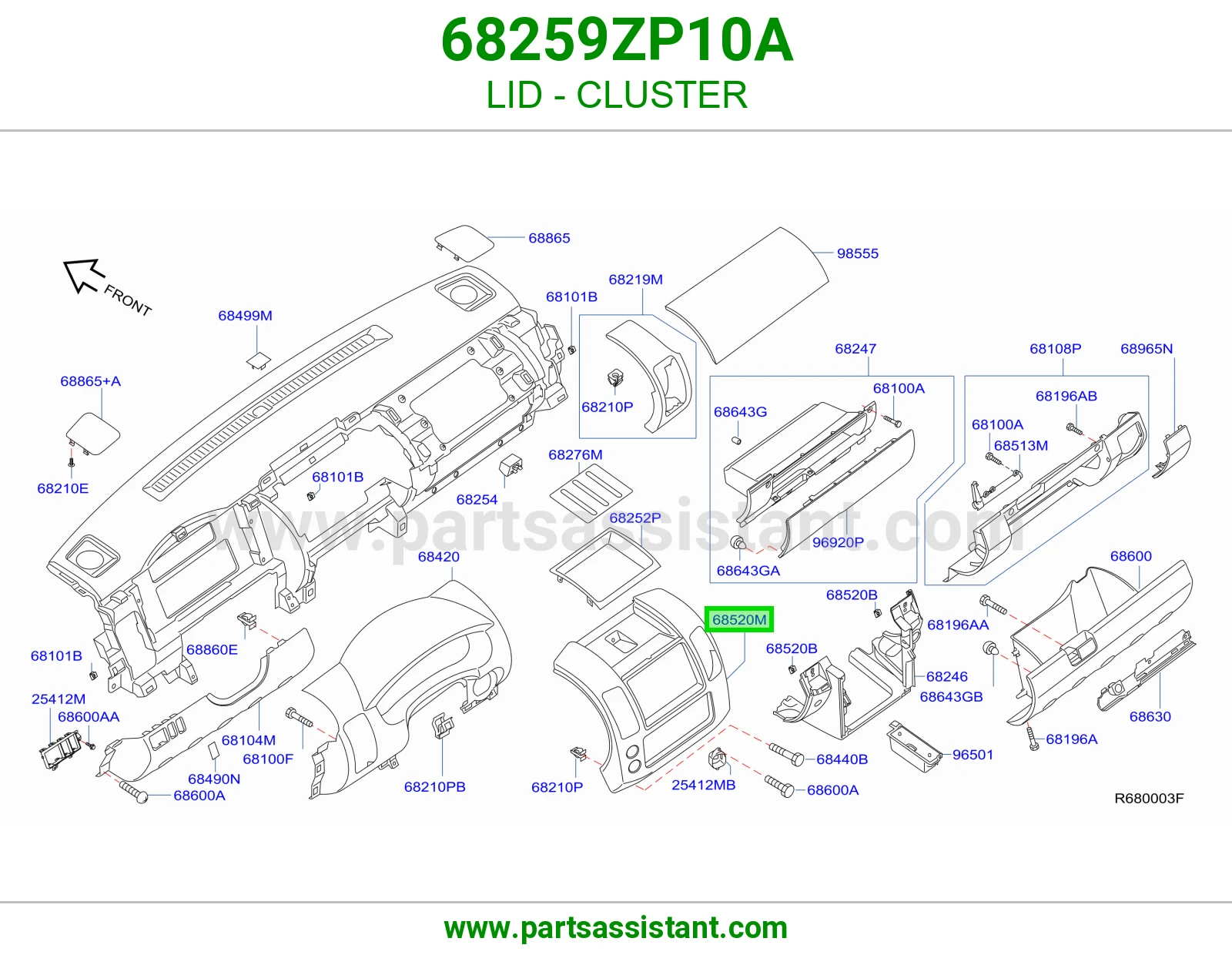 غطاء عداد 68259ZP10A