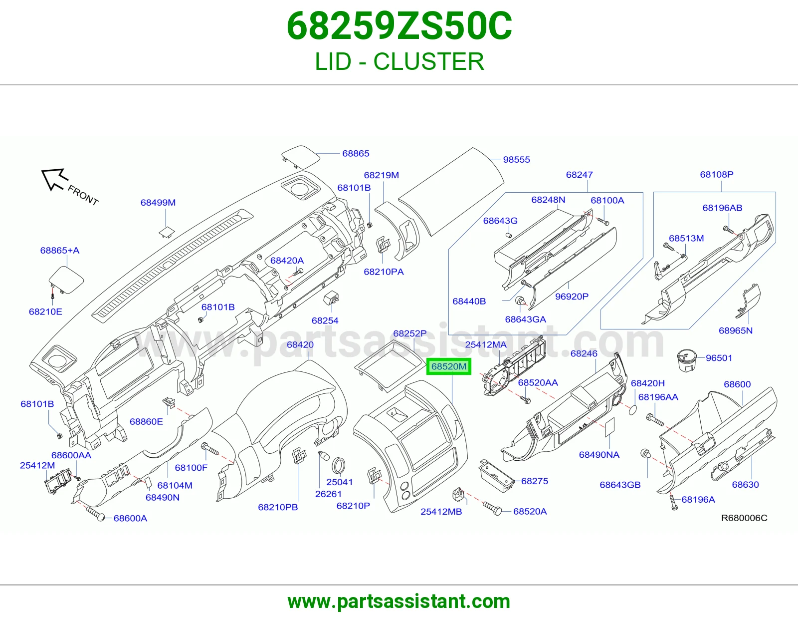 غطاء عداد 68259ZS50C