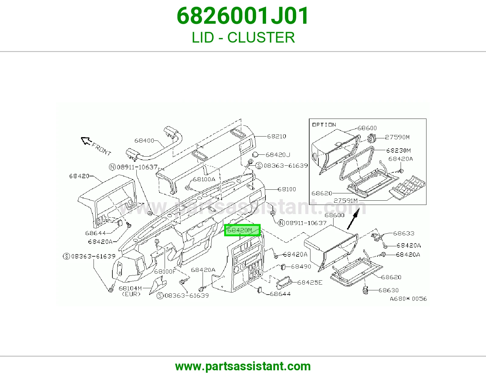 غطاء عداد 6826001J01