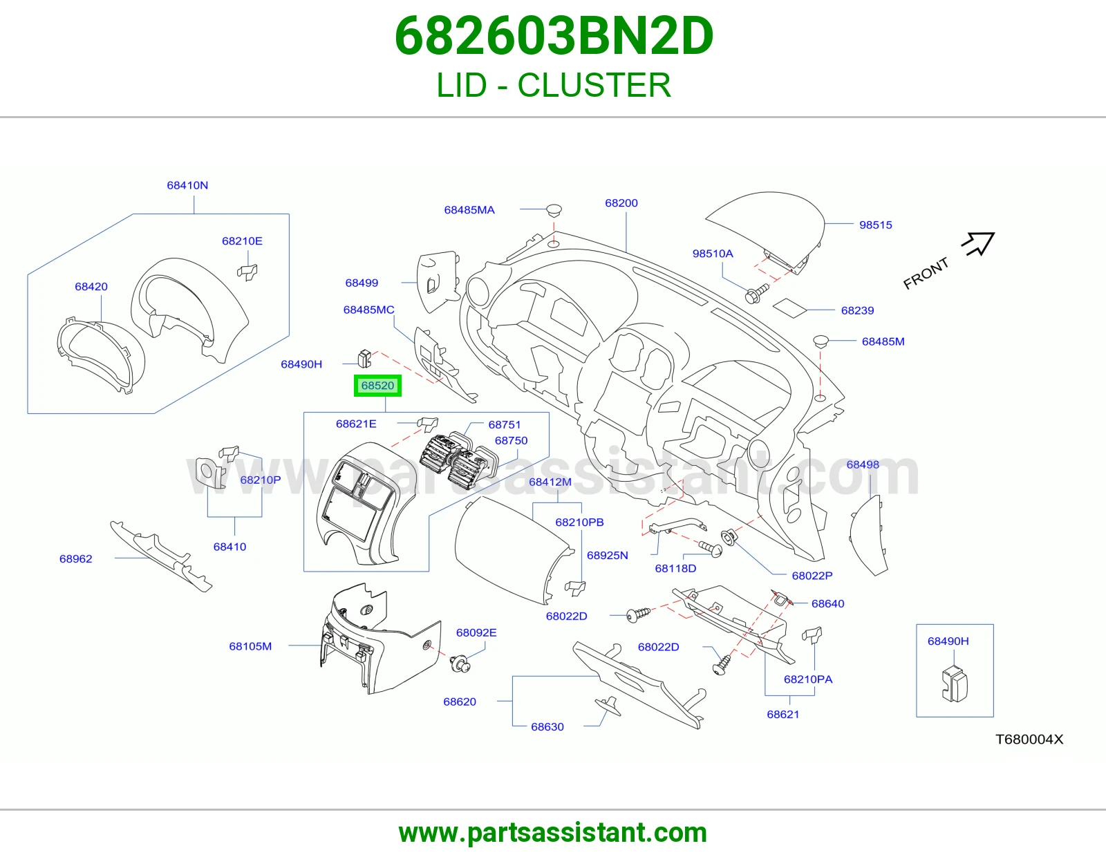 غطاء عداد 682603BN2D