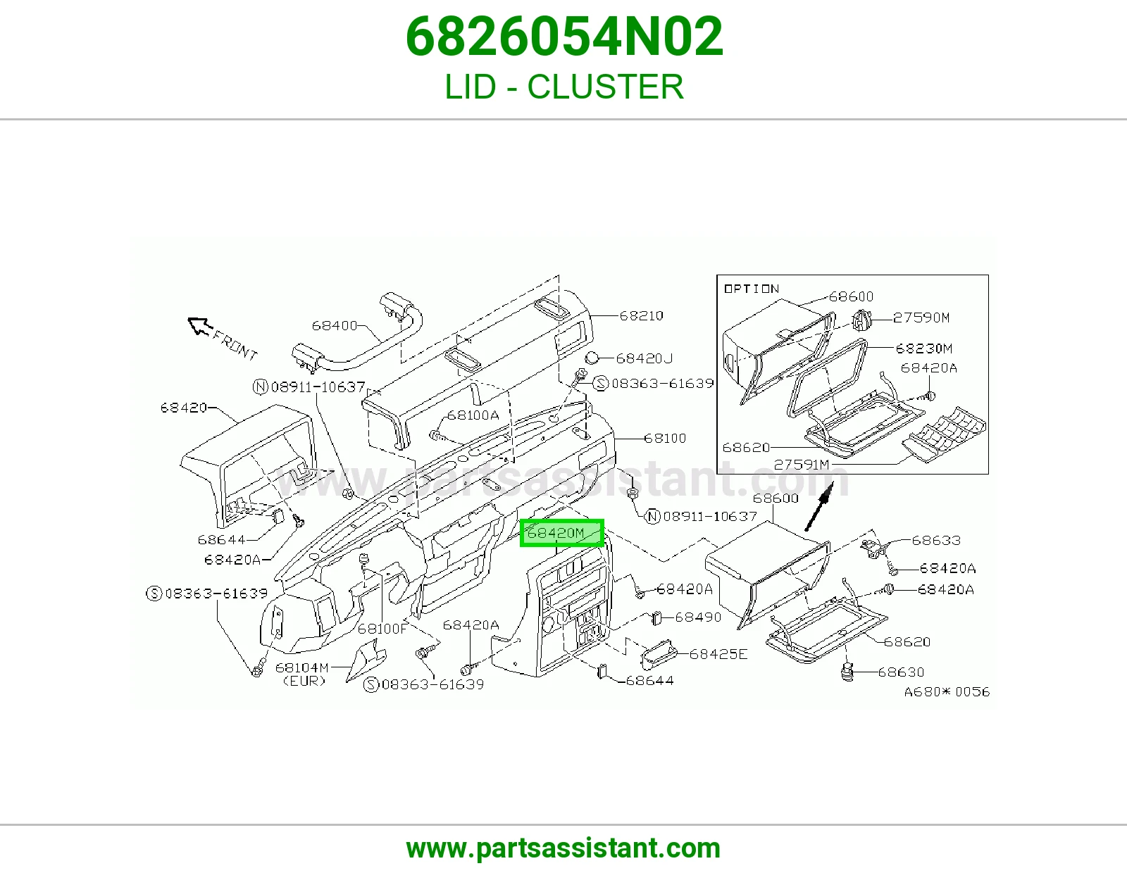 غطاء عداد 6826054N02