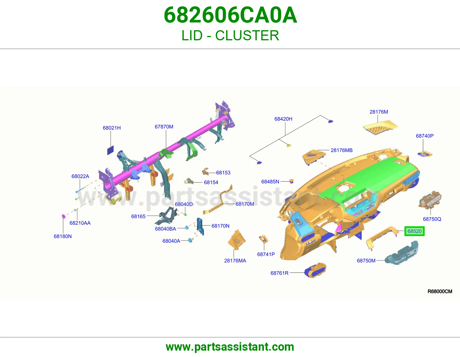 غطاء عداد 682606CA0A