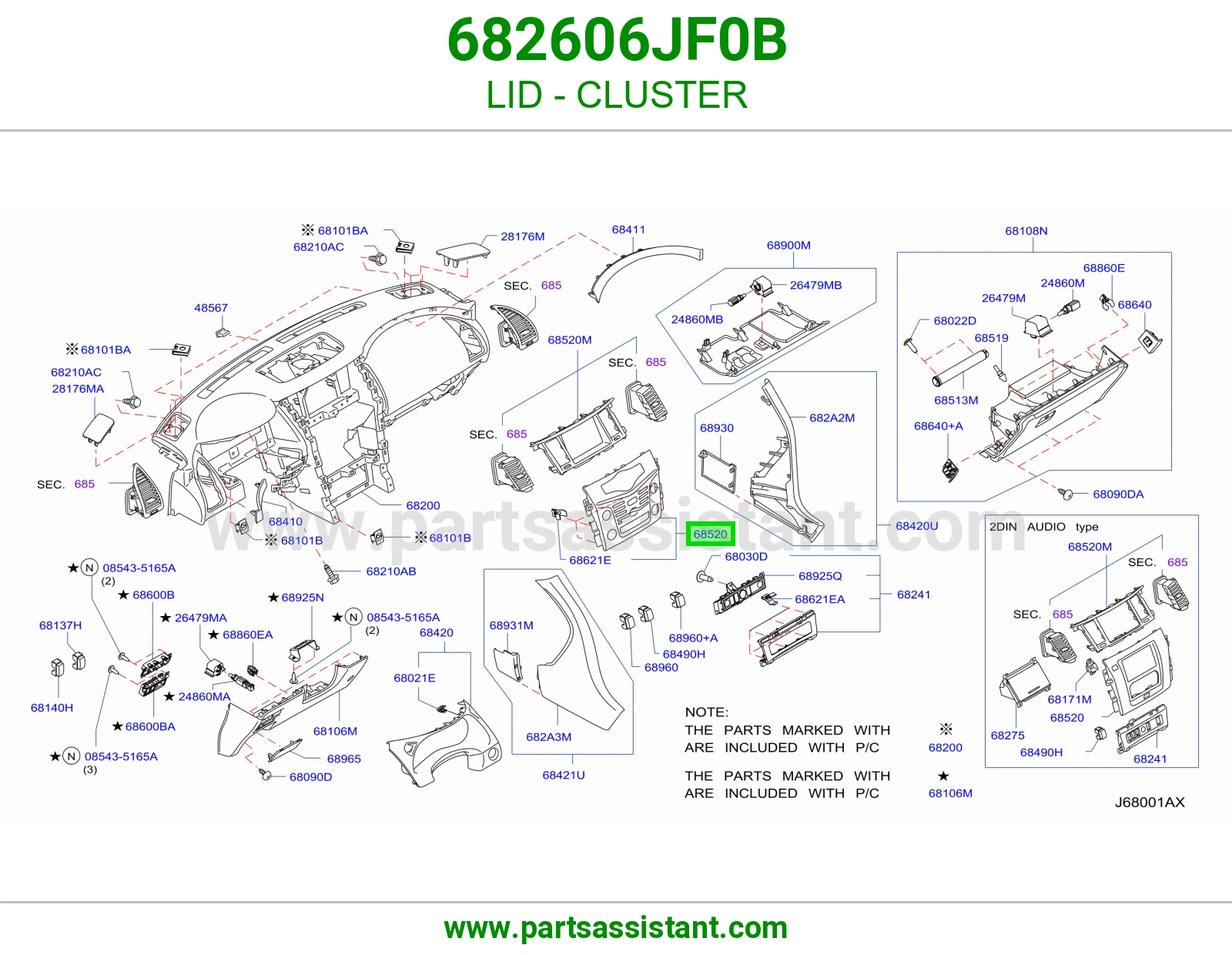 غطاء عداد 682606JF0B