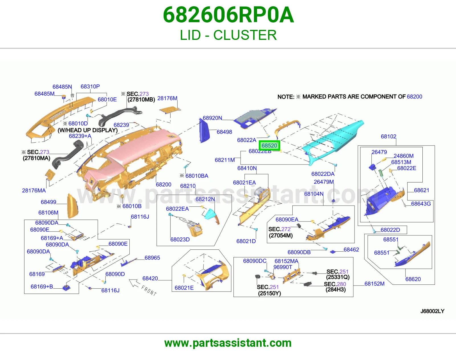 غطاء عداد 682606RP0A