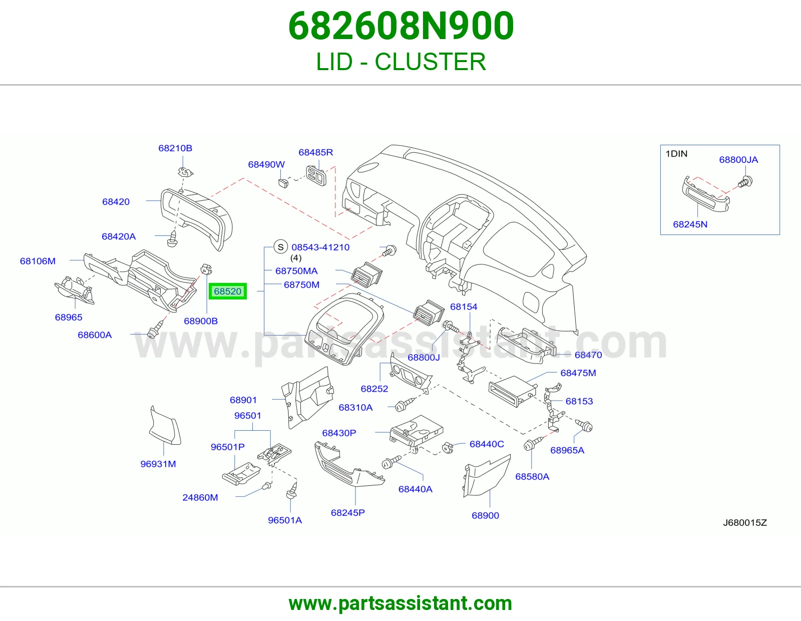 غطاء عداد 682608N900