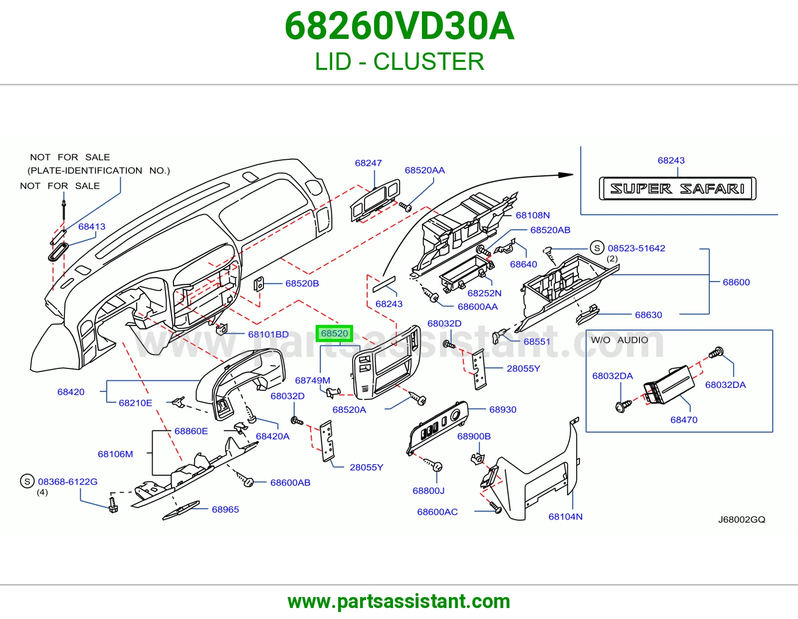 غطاء عداد 68260VD30A
