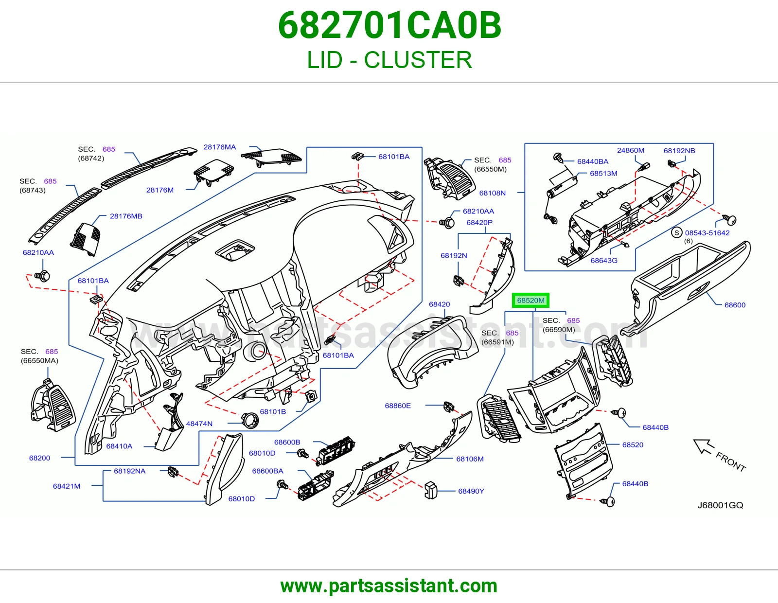 غطاء عداد 682701CA0B