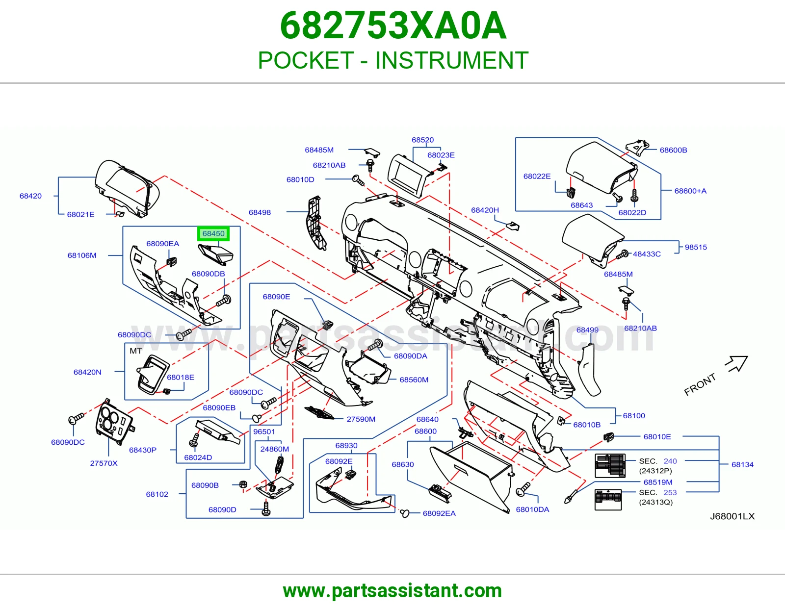 درج طبلون 682753XA0A