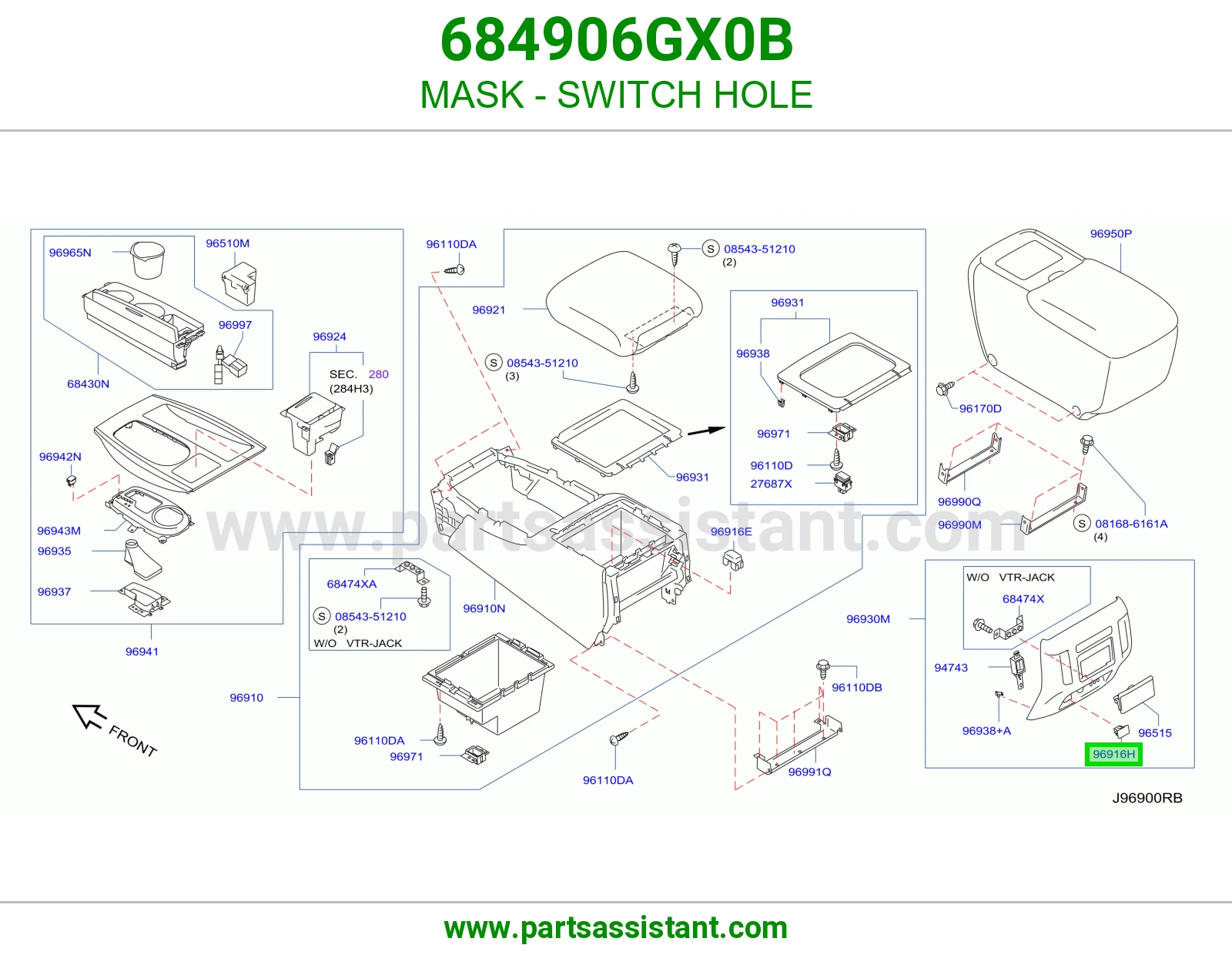 غطاء فتحة السويتش 684906GX0B