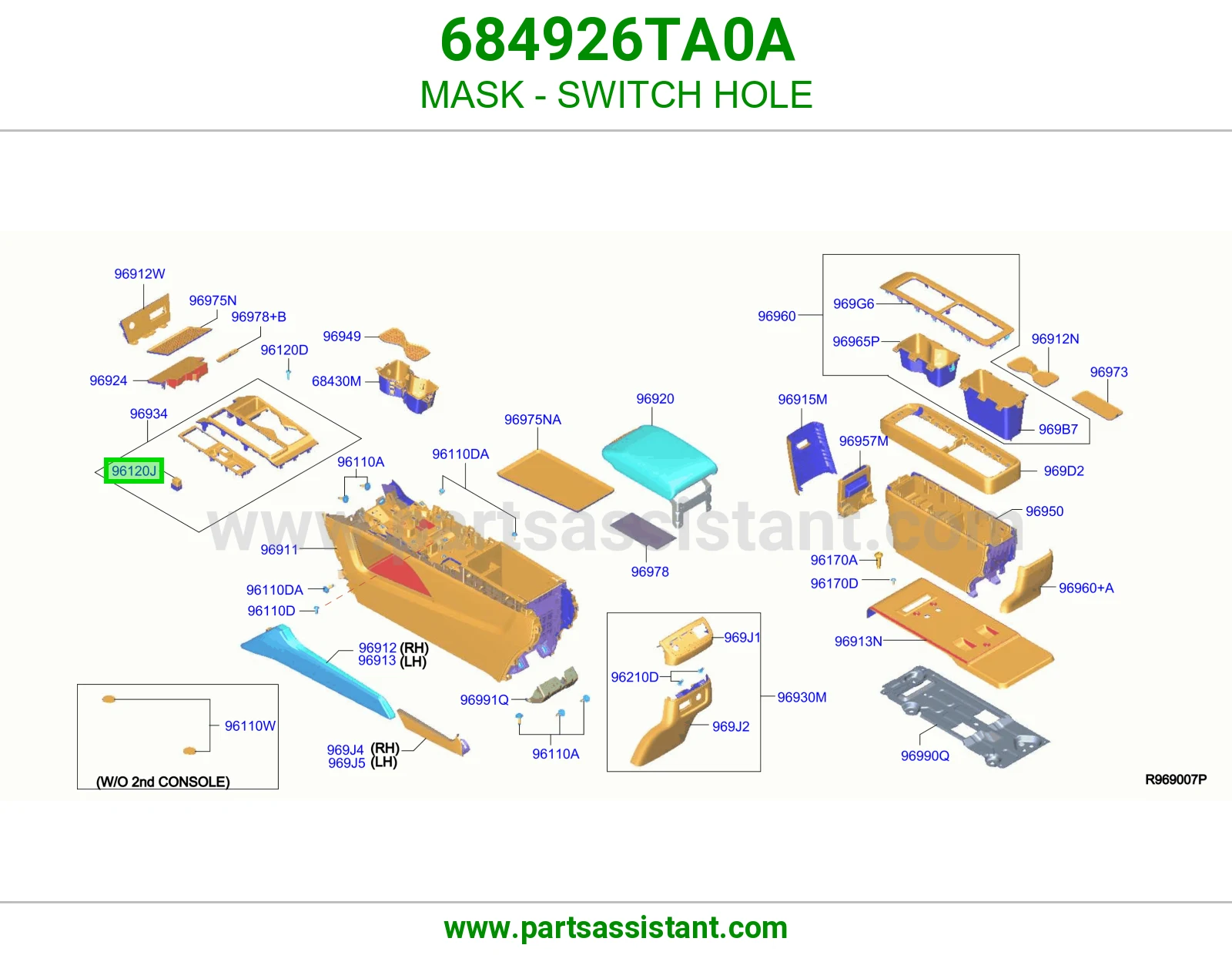 غطاء فتحة السويتش 684926TA0A