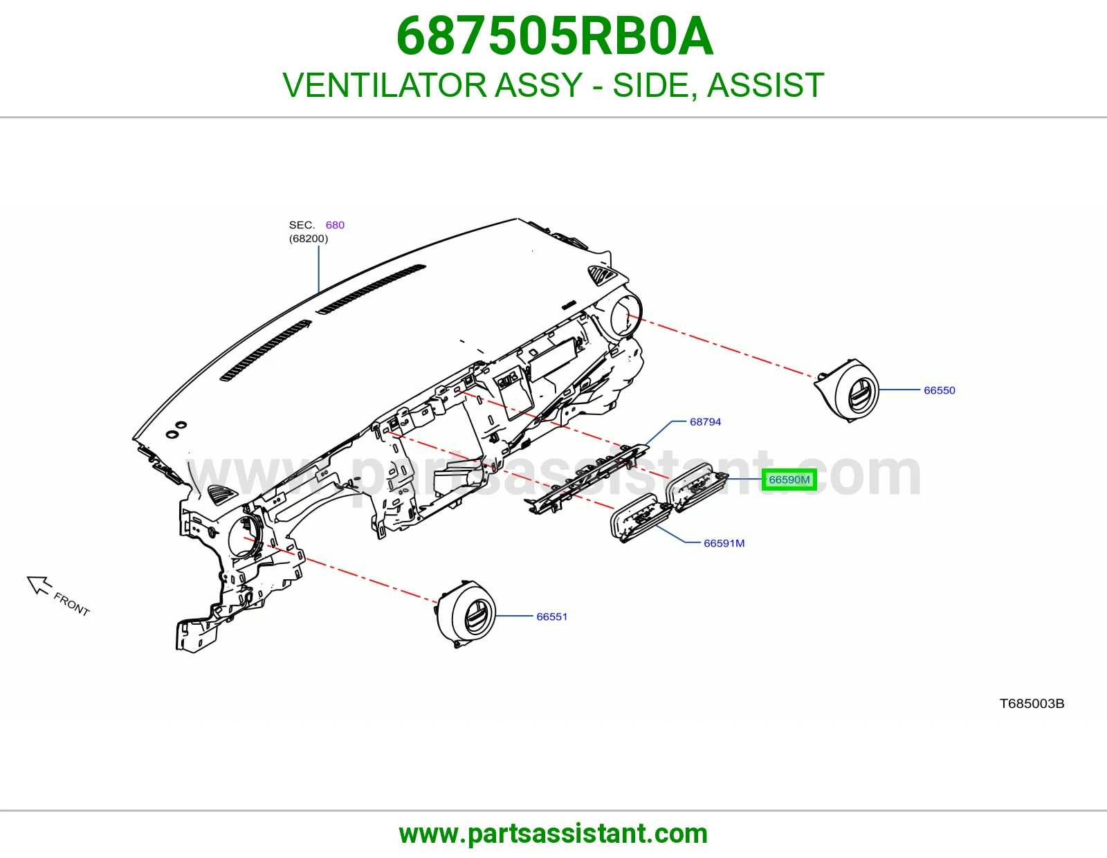 هوايه مكيف وسط 687505RB0A