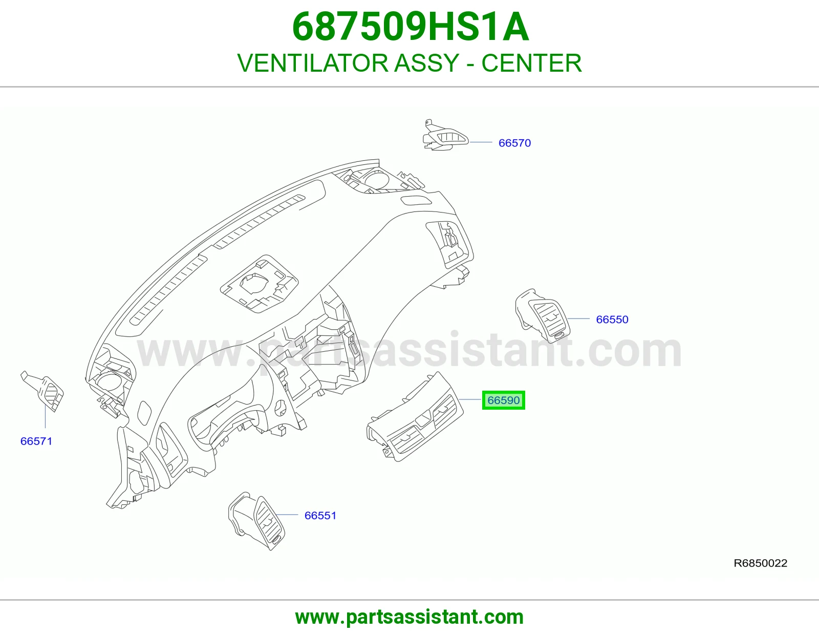 هوايه مكيف وسط 687509HS1A