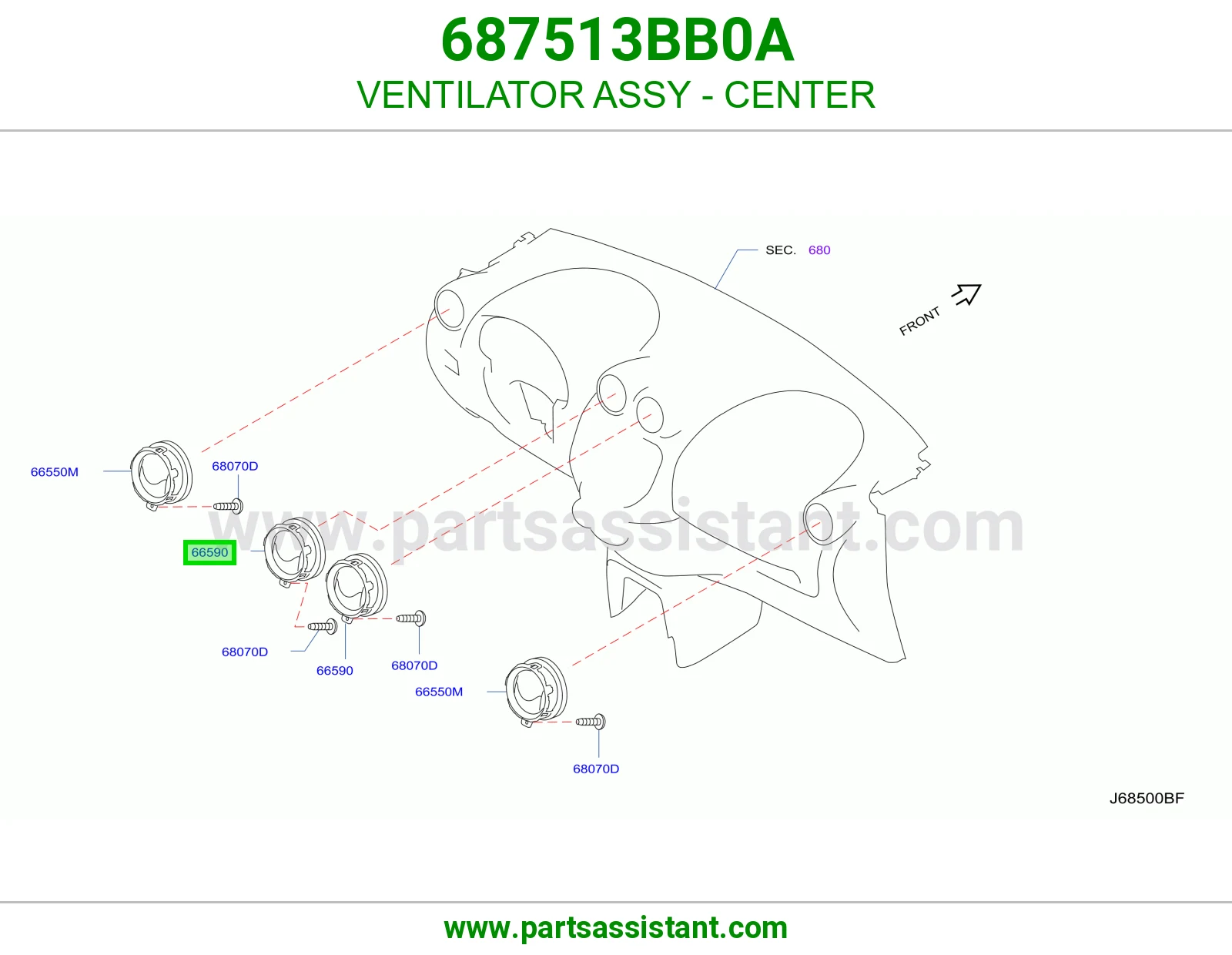 هواية مكيف وسط يسار كاملة 687513BB0A