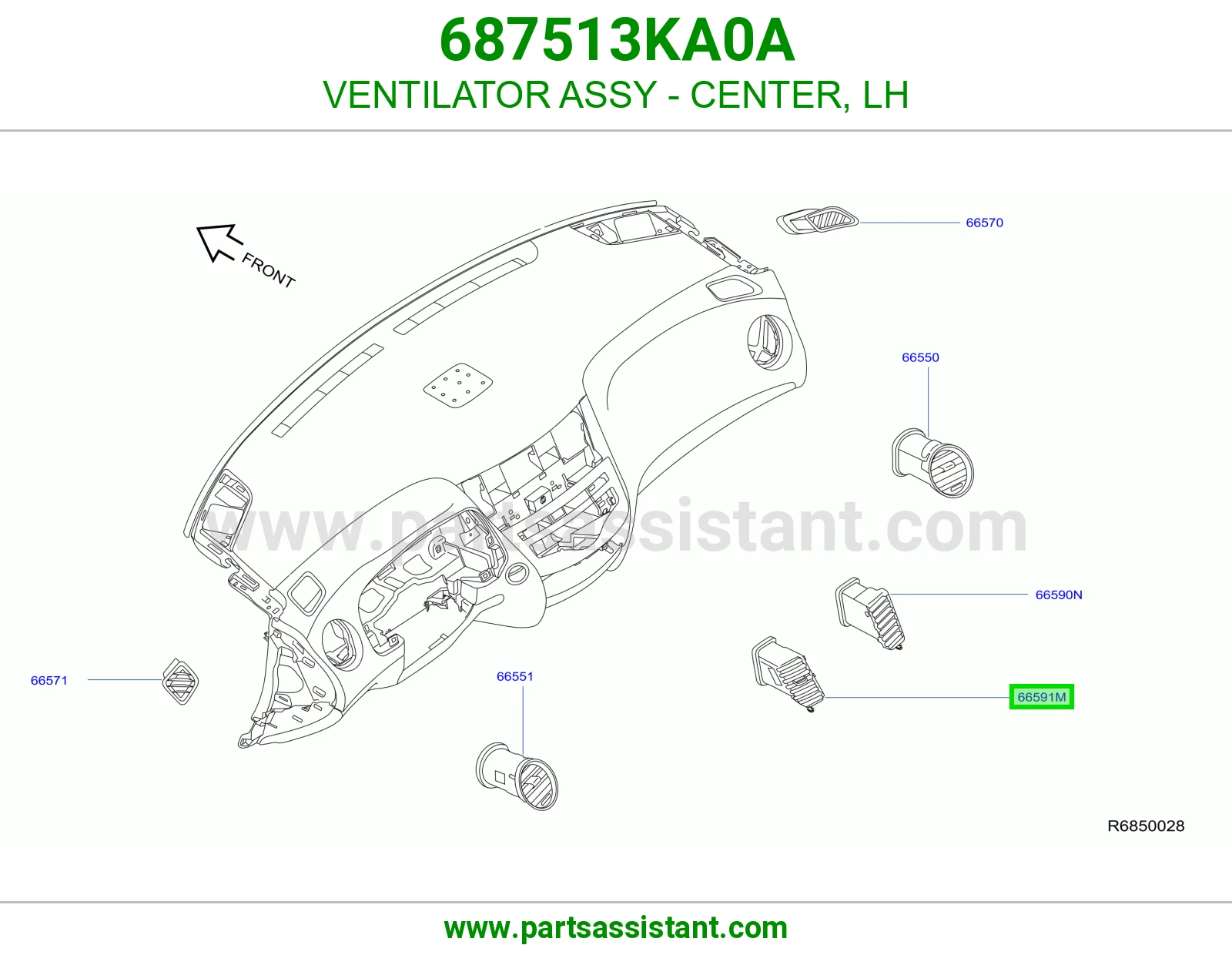 هوايه مكيف يسار 687513KA0A