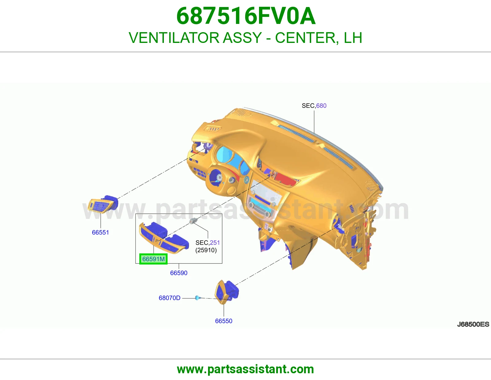 هوايه مكيف يسار 687516FV0A