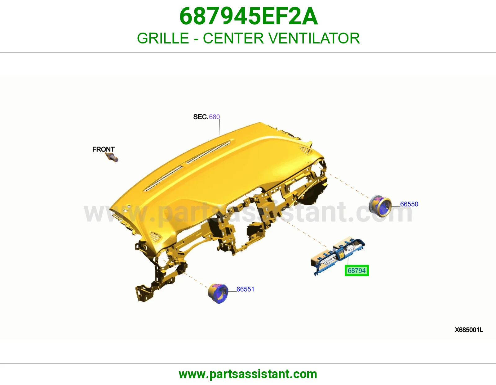 شبك فتحة مكيف وسط 687945EF2A