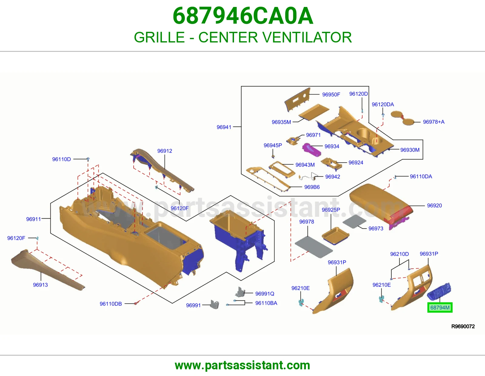 شبك فتحة مكيف وسط 687946CA0A