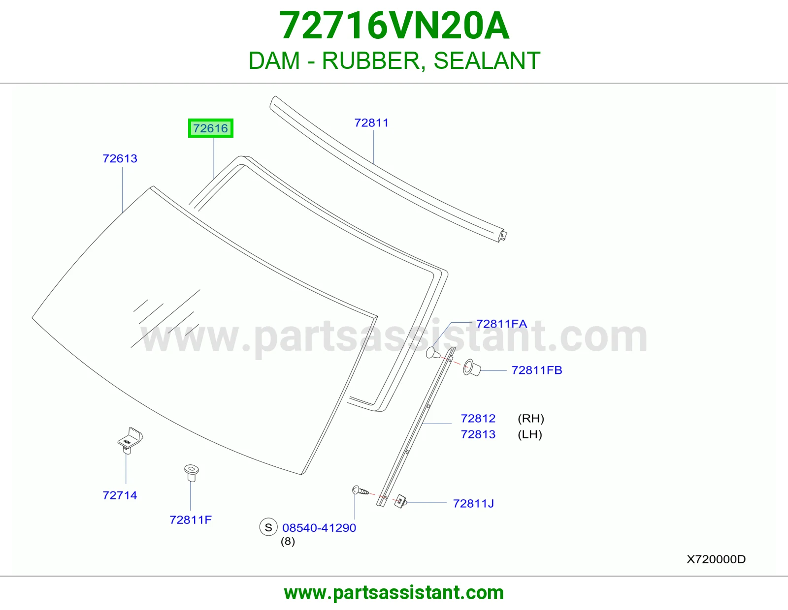 حاجز ربل سيليكون 72716VN20A