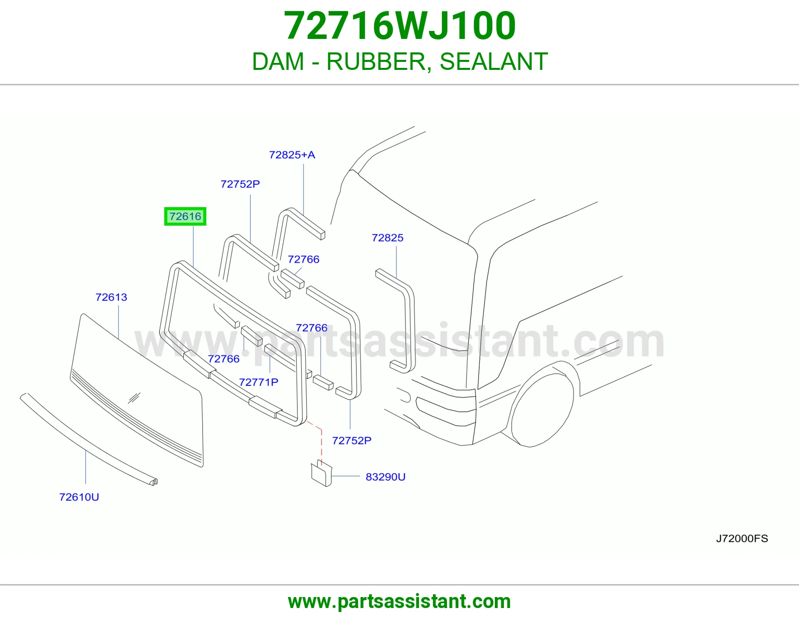 حاجز ربل سيليكون 72716WJ100