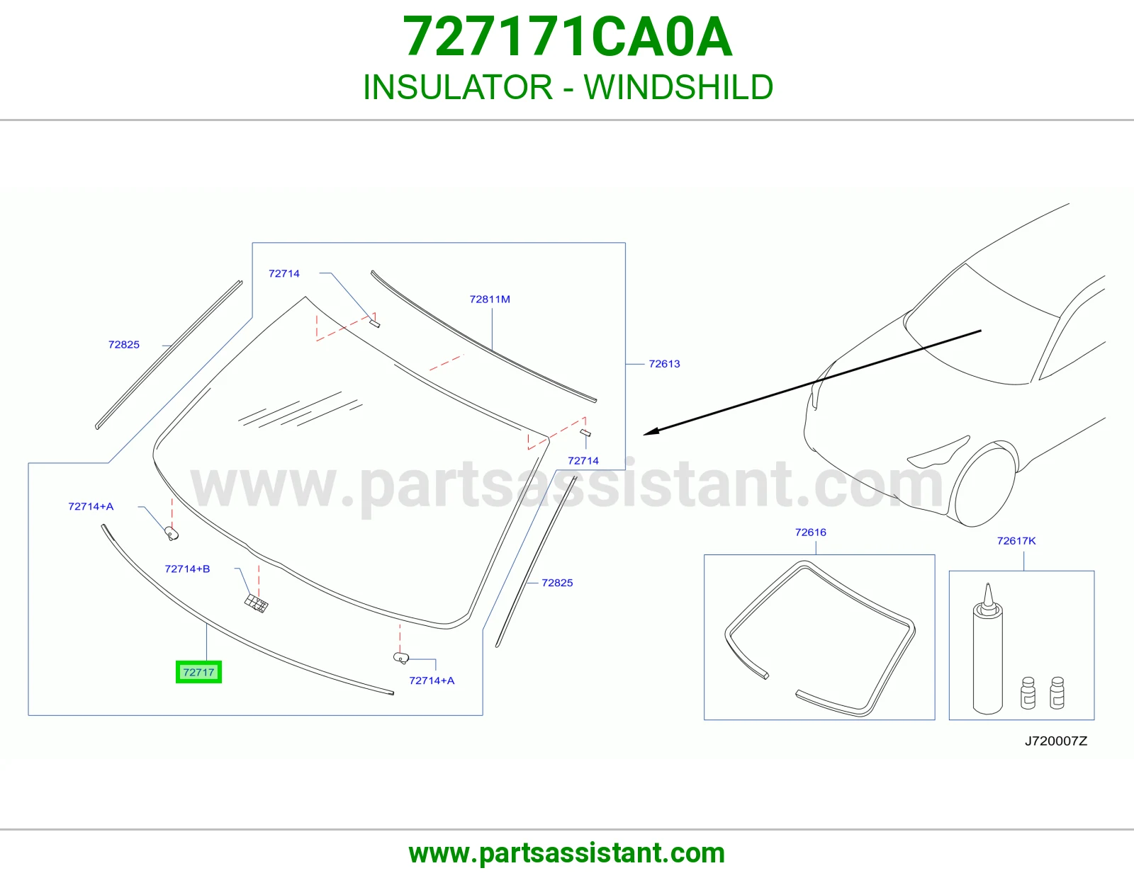 عازل قزاز أمامي 727171CA0A