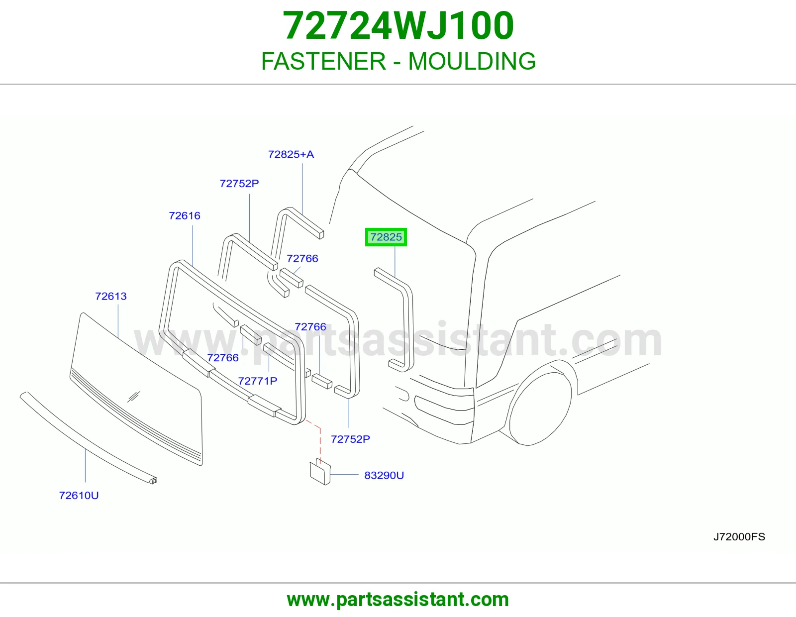 كلبس تثبيت زيق 72724WJ100