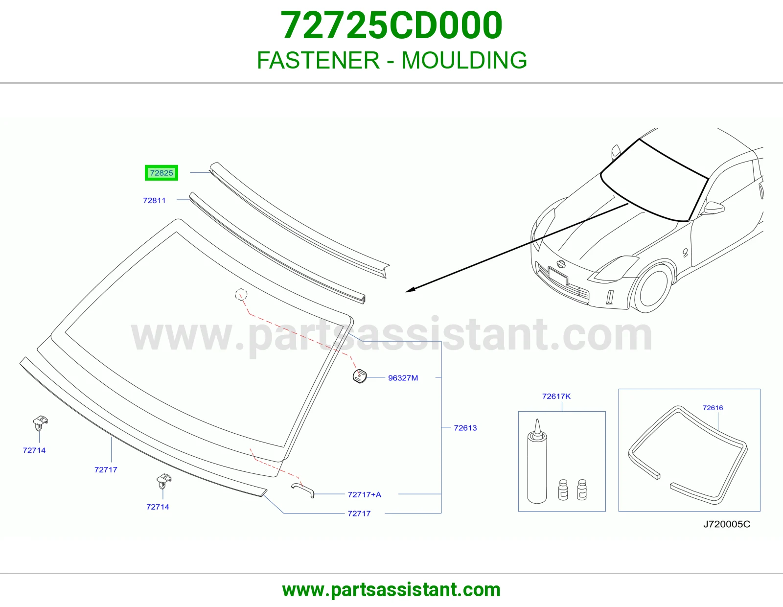 كلبس تثبيت زيق 72725CD000
