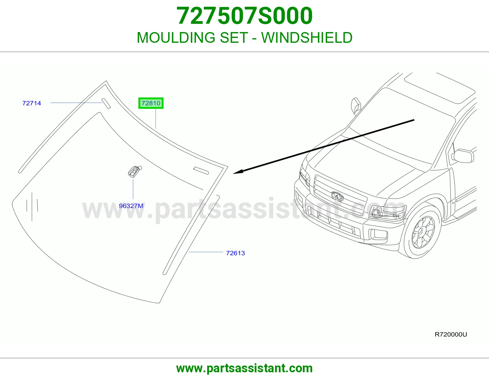 طقم زيق قزاز أمامي 727507S000