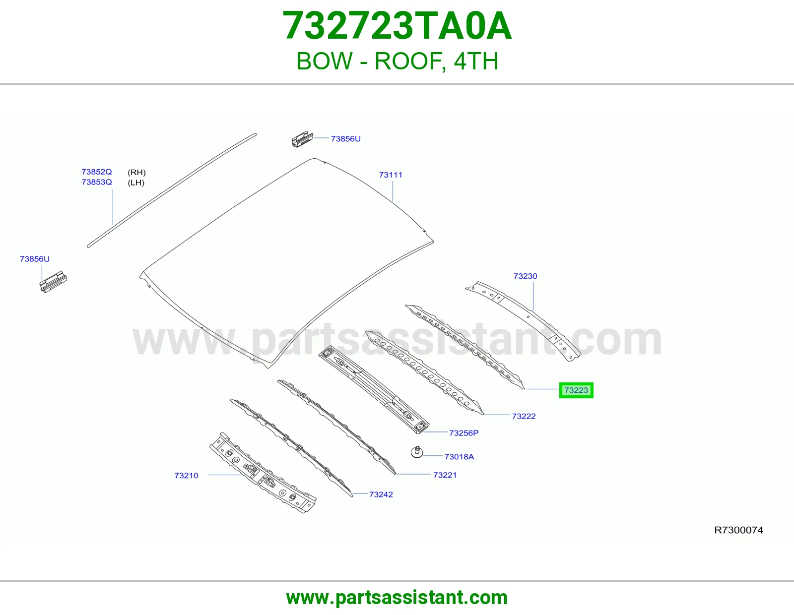 قوس سقف رابع 732723TA0A