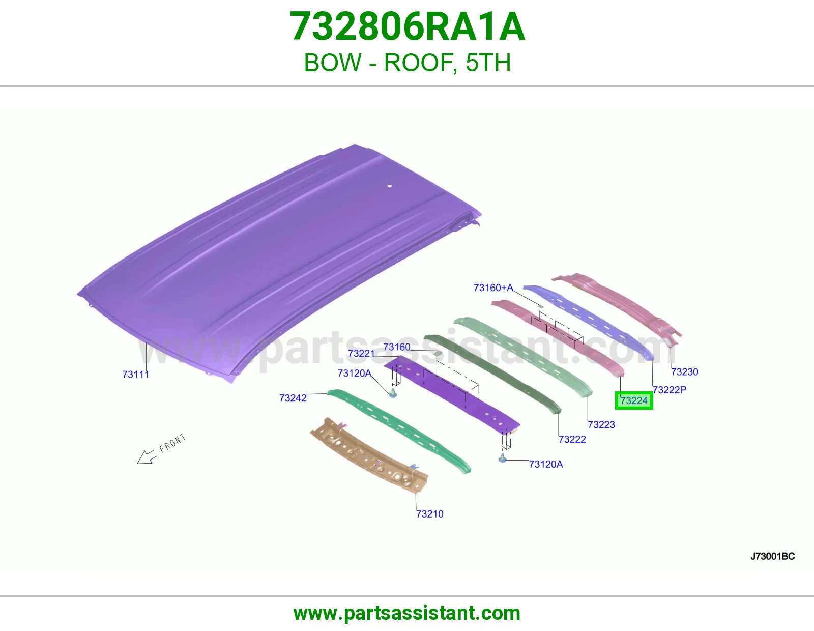 قوس سقف خامس 732806RA1A