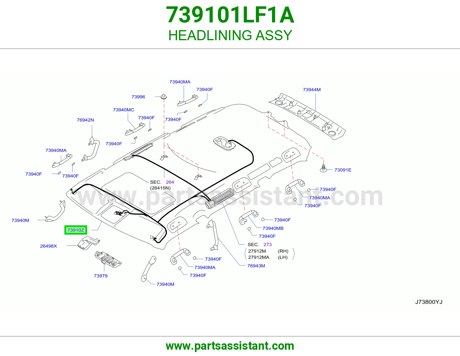 فرش سقف كامل 739101LF1A