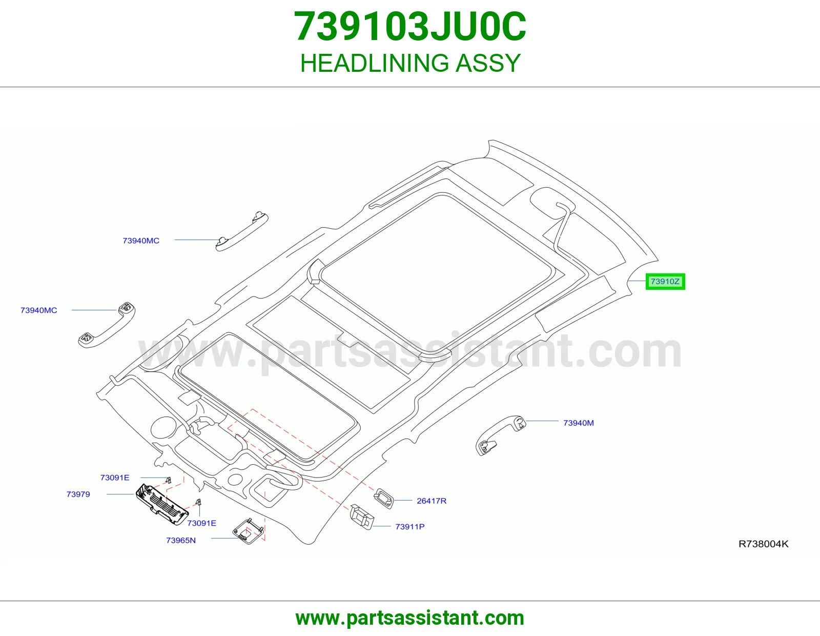 فرش سقف كامل 739103JU0C