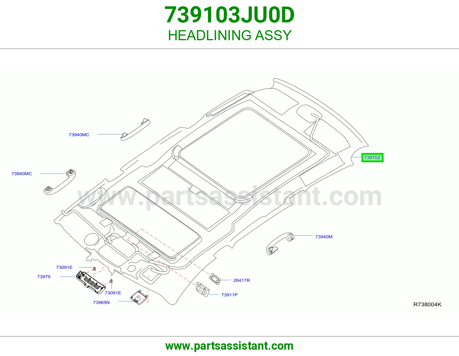 فرش سقف كامل 739103JU0D