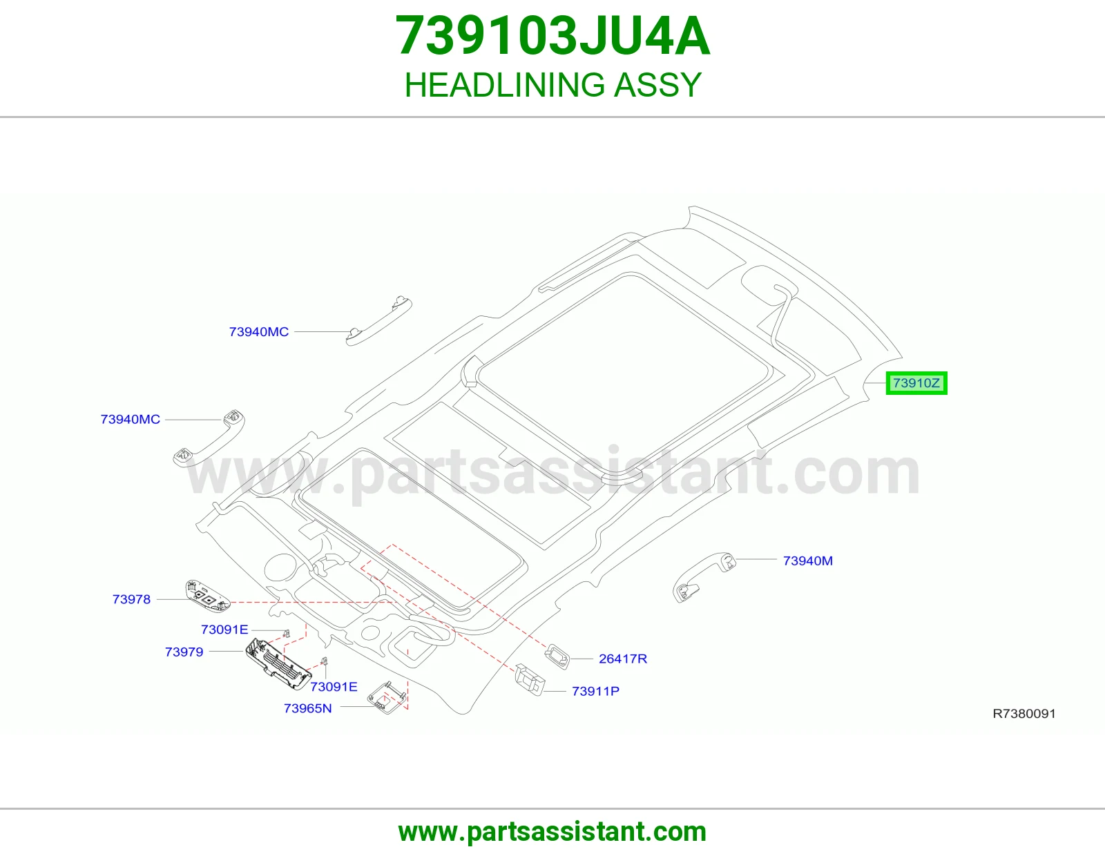 فرش سقف كامل 739103JU4A