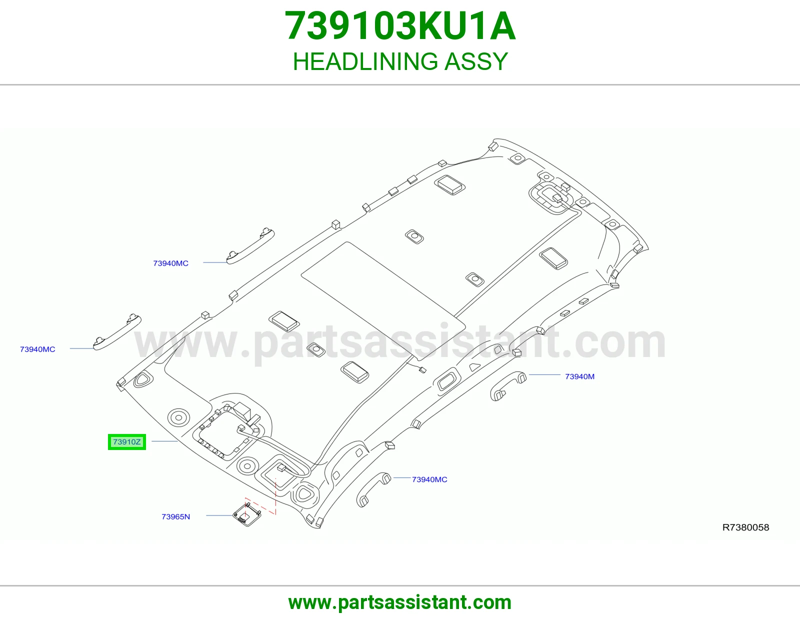 فرش سقف كامل 739103KU1A