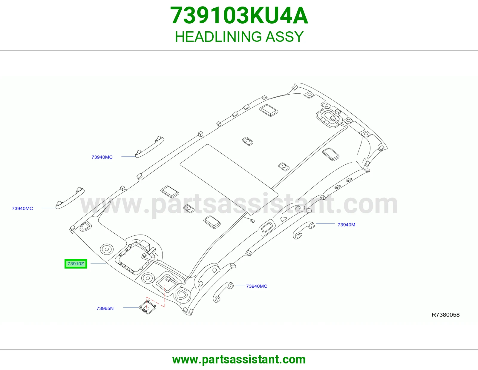فرش سقف كامل 739103KU4A