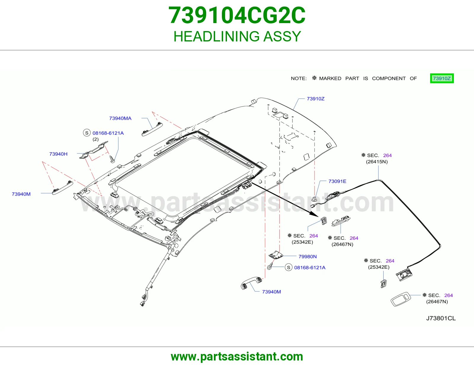 فرش سقف كامل 739104CG2C