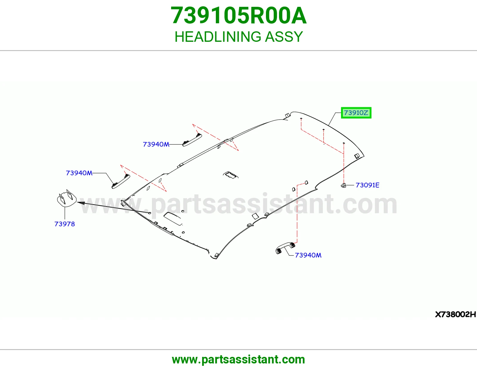فرش سقف كامل 739105R00A