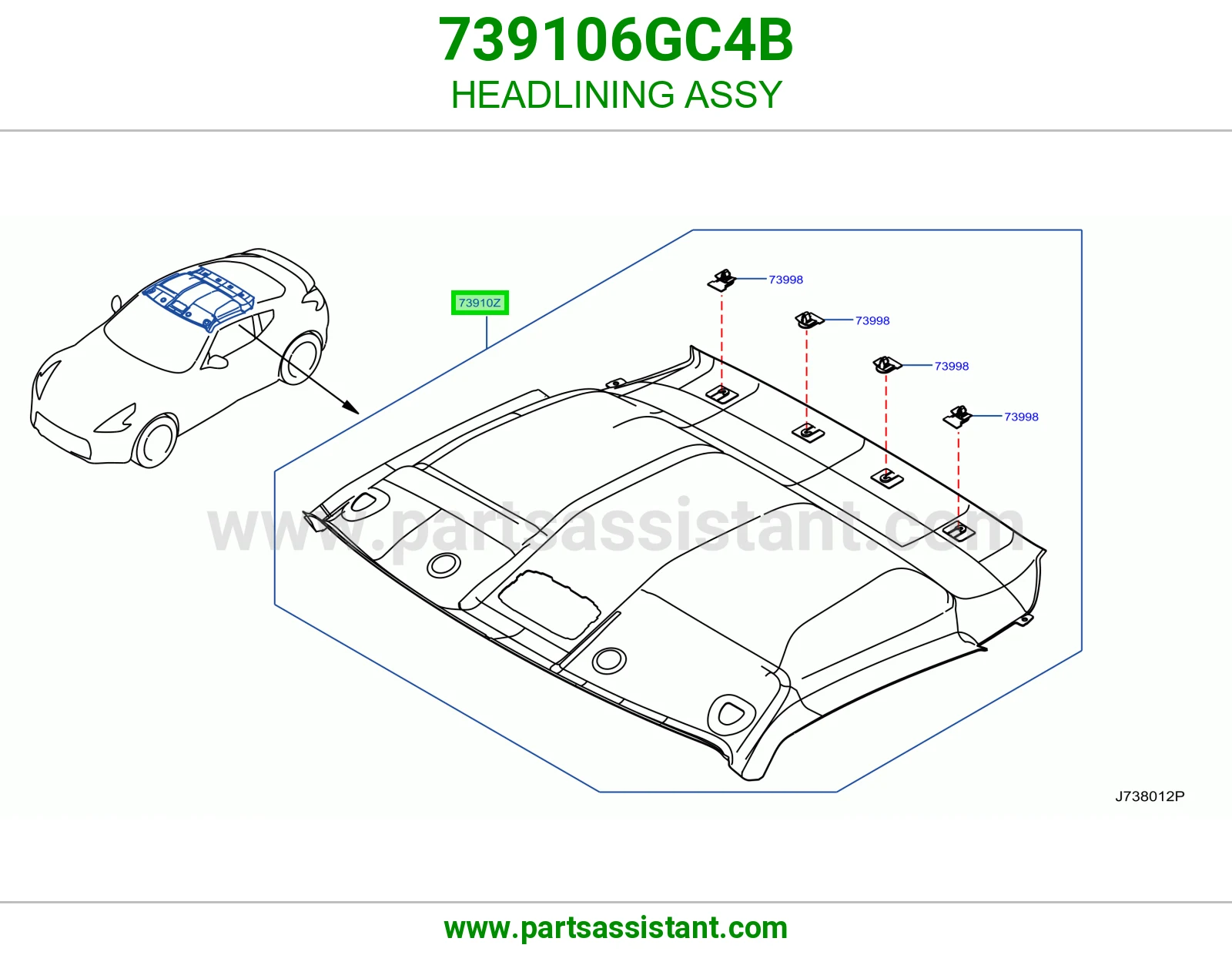 فرش سقف كامل 739106GC4B